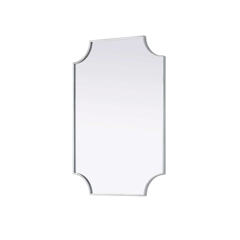 Elegant Kitchen and Bath Notched Metal Mirror 24X36