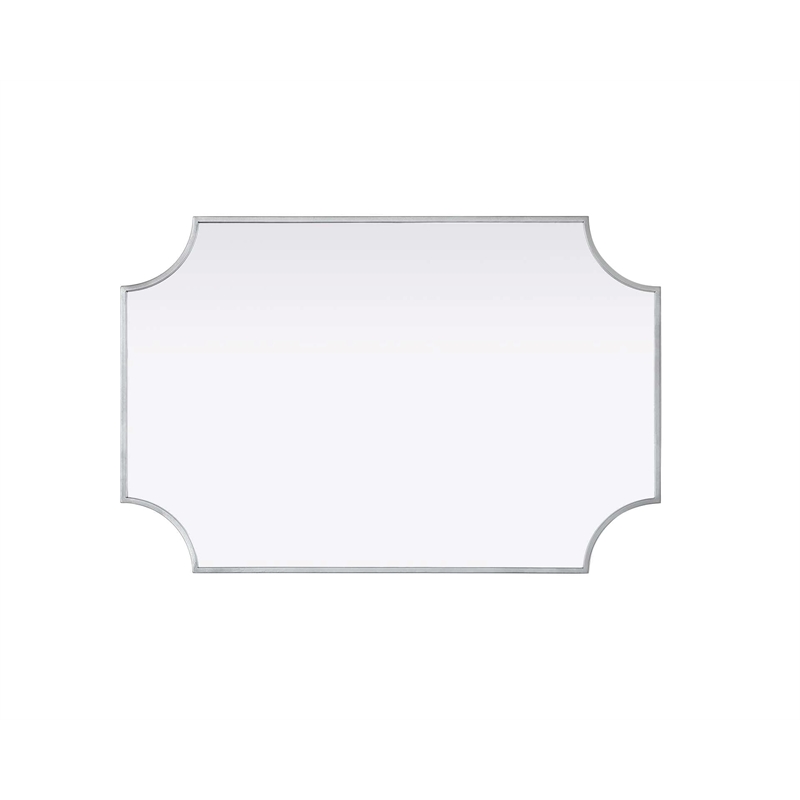 Elegant Kitchen and Bath Notched Metal Mirror 24X36