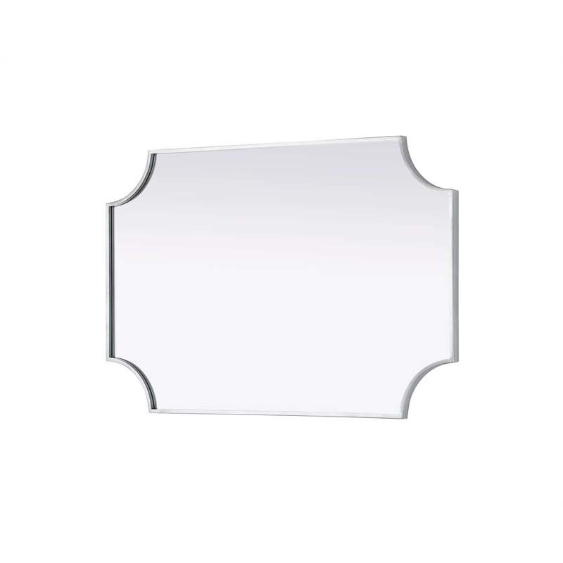 Elegant Kitchen and Bath Notched Metal Mirror 24X36