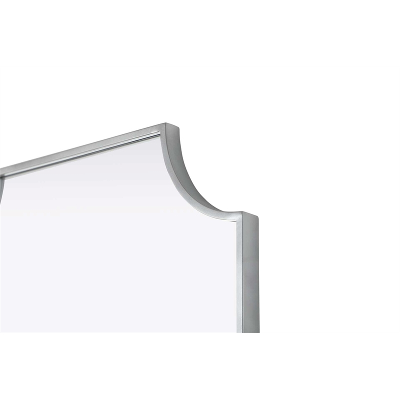 Elegant Kitchen and Bath Notched Metal Mirror 24X36