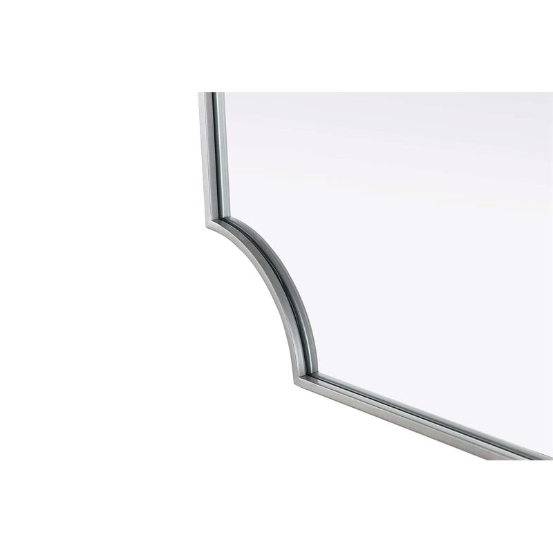Elegant Kitchen and Bath Notched Metal Mirror 24X36