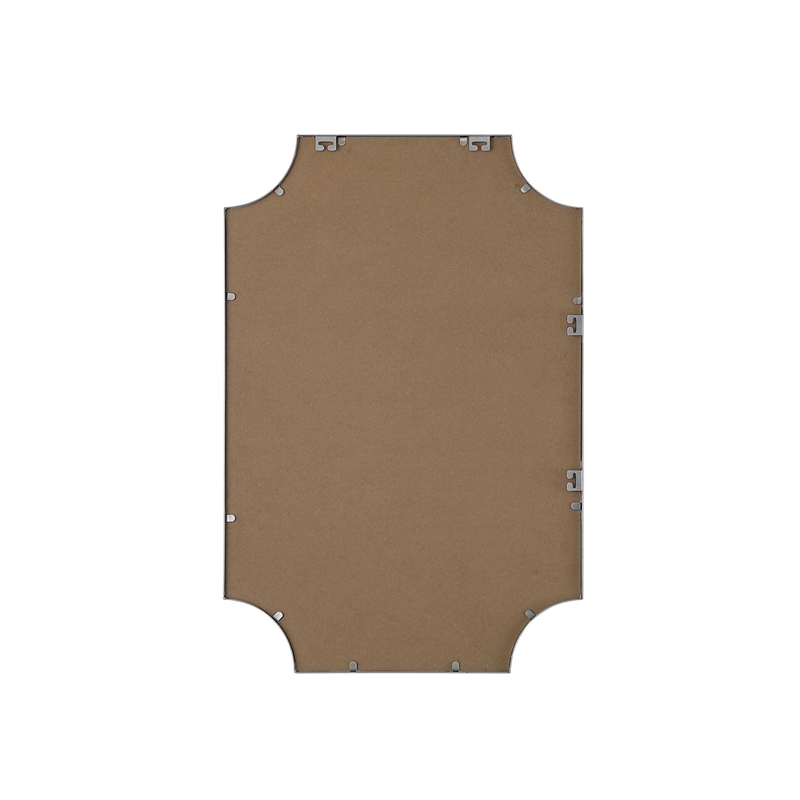 Elegant Kitchen and Bath Notched Metal Mirror 24X36