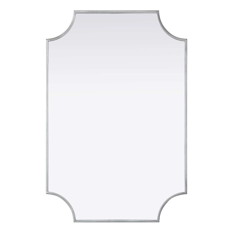 Elegant Kitchen and Bath Notched Metal Mirror 24X36