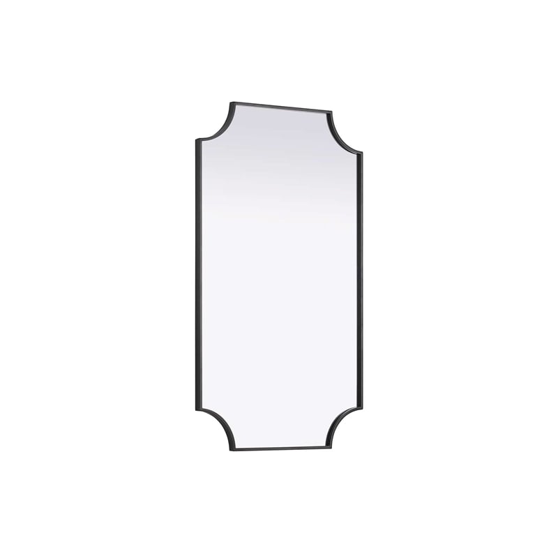 Elegant Kitchen and Bath Notched Metal Mirror 24X42