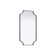 Elegant Kitchen and Bath Notched Metal Mirror 24X42