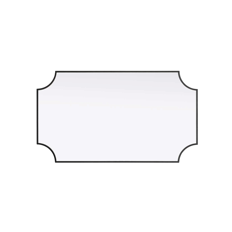 Elegant Kitchen and Bath Notched Metal Mirror 24X42
