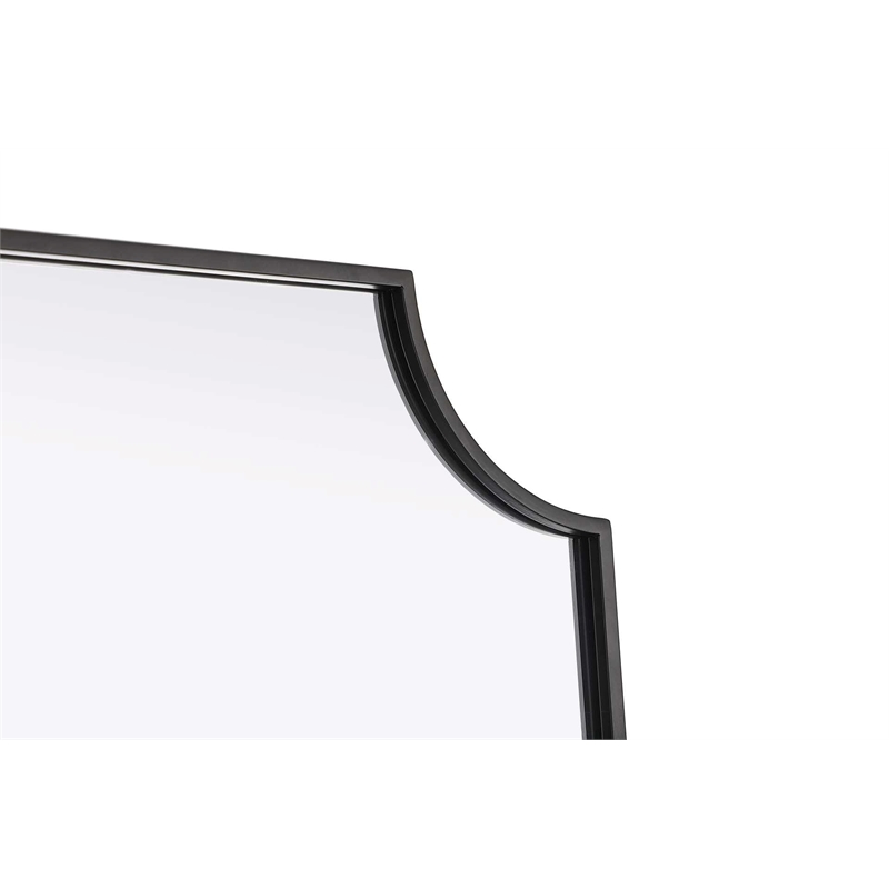 Elegant Kitchen and Bath Notched Metal Mirror 24X42
