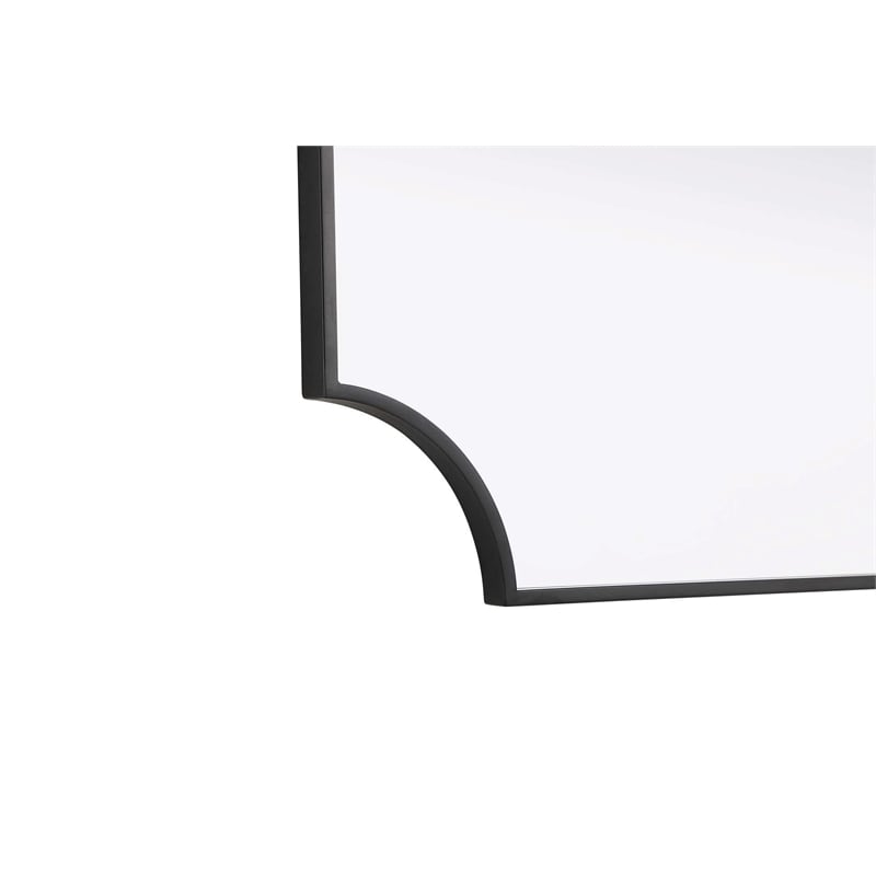 Elegant Kitchen and Bath Notched Metal Mirror 24X42