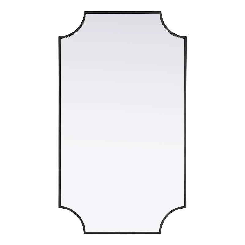 Elegant Kitchen and Bath Notched Metal Mirror 24X42
