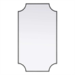Elegant Kitchen and Bath Notched Metal Mirror 24X42