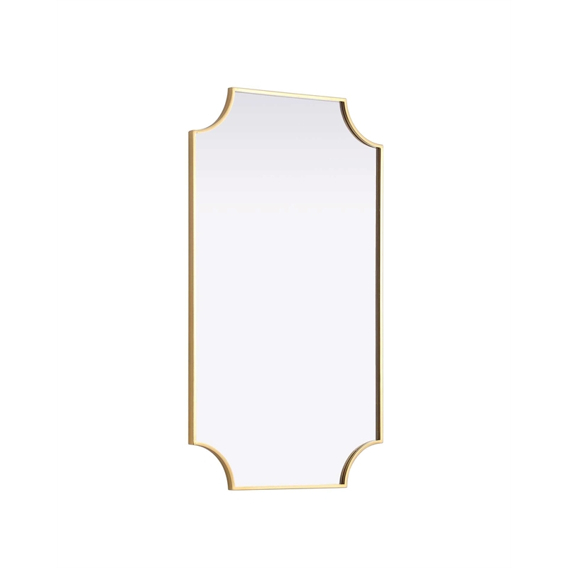 Elegant Kitchen and Bath Notched Metal Mirror 24X42