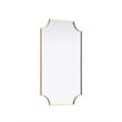 Elegant Kitchen and Bath Notched Metal Mirror 24X42