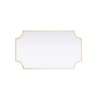 Elegant Kitchen and Bath Notched Metal Mirror 24X42