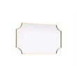 Elegant Kitchen and Bath Notched Metal Mirror 24X42