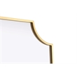 Elegant Kitchen and Bath Notched Metal Mirror 24X42