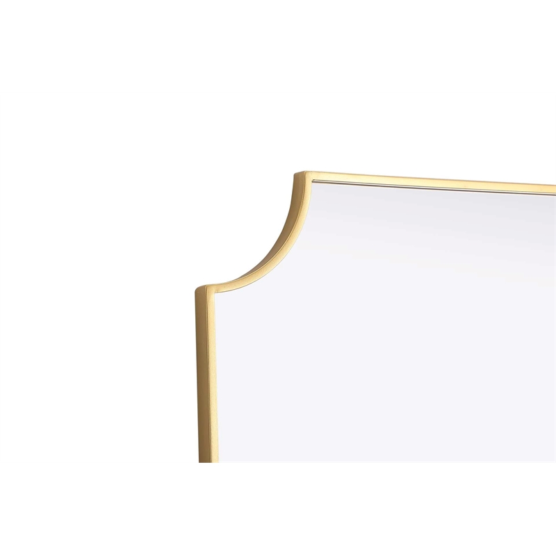 Elegant Kitchen and Bath Notched Metal Mirror 24X42