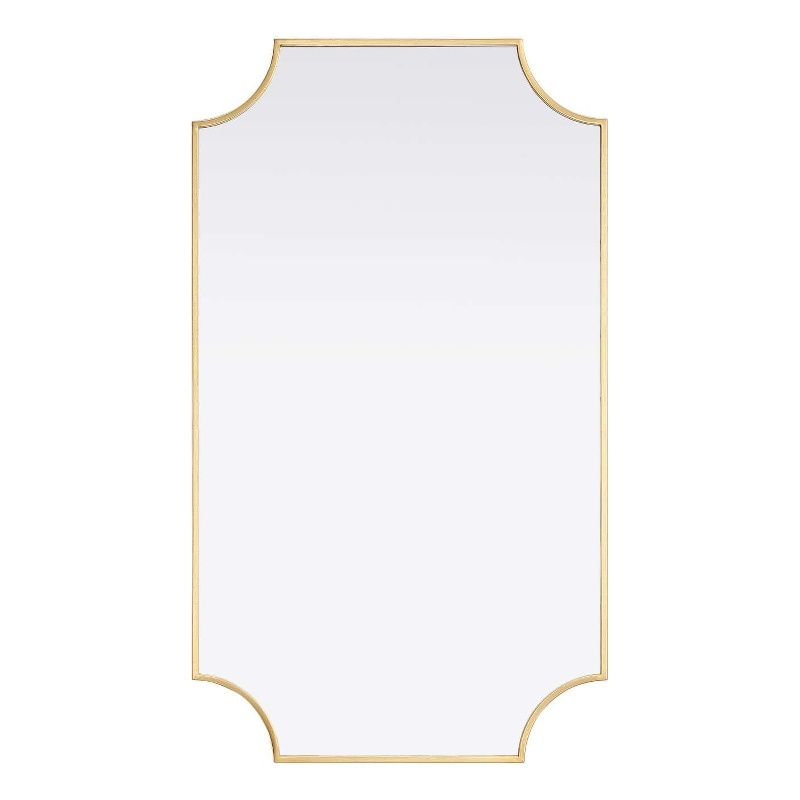 Elegant Kitchen and Bath Notched Metal Mirror 24X42