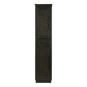 Elegant Kitchen and Bath 16&quot Bath Storage Cabinet in Chocolate Oak