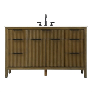 Elegant Kitchen and Bath 54&quot Single Bathroom Vanity in Hazel Oak