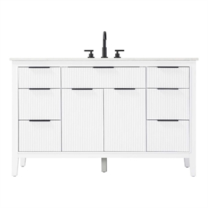 Elegant Kitchen and Bath 54&quot Single Bathroom Vanity in White