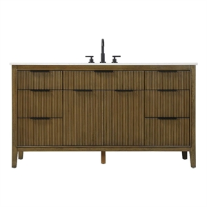 Elegant Kitchen and Bath 60&quot Single Bathroom Vanity in Hazel Oak