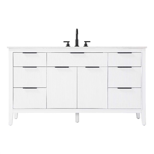 Elegant Kitchen and Bath 60&quot Single Bathroom Vanity in White