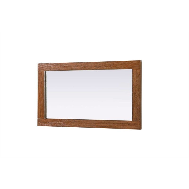 Elegant Kitchen and Bath Noah Rectangle Wood Mirror 18 X 32 in Brandy Walnut