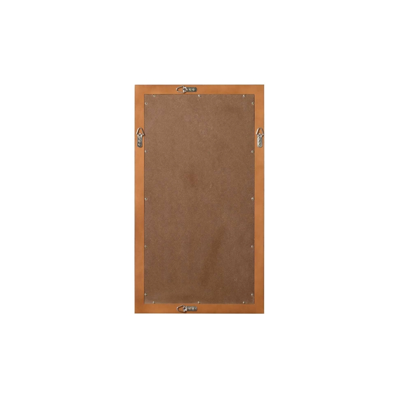 Elegant Kitchen and Bath Noah Rectangle Wood Mirror 18 X 32 in Brandy Walnut