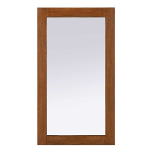 Elegant Kitchen and Bath Noah Rectangle Wood Mirror 18 X 32 in Brandy Walnut