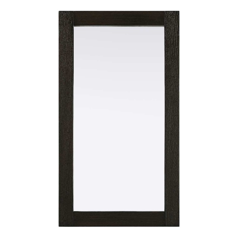 Elegant Kitchen and Bath Noah Rectangle Wood Mirror 18 X 32 in Chocolate Oak