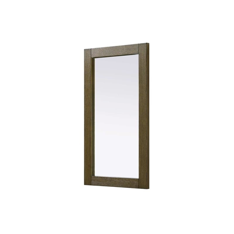 Elegant Kitchen and Bath Noah Rectangle Wood Mirror 18 X 32 in Hazel Oak
