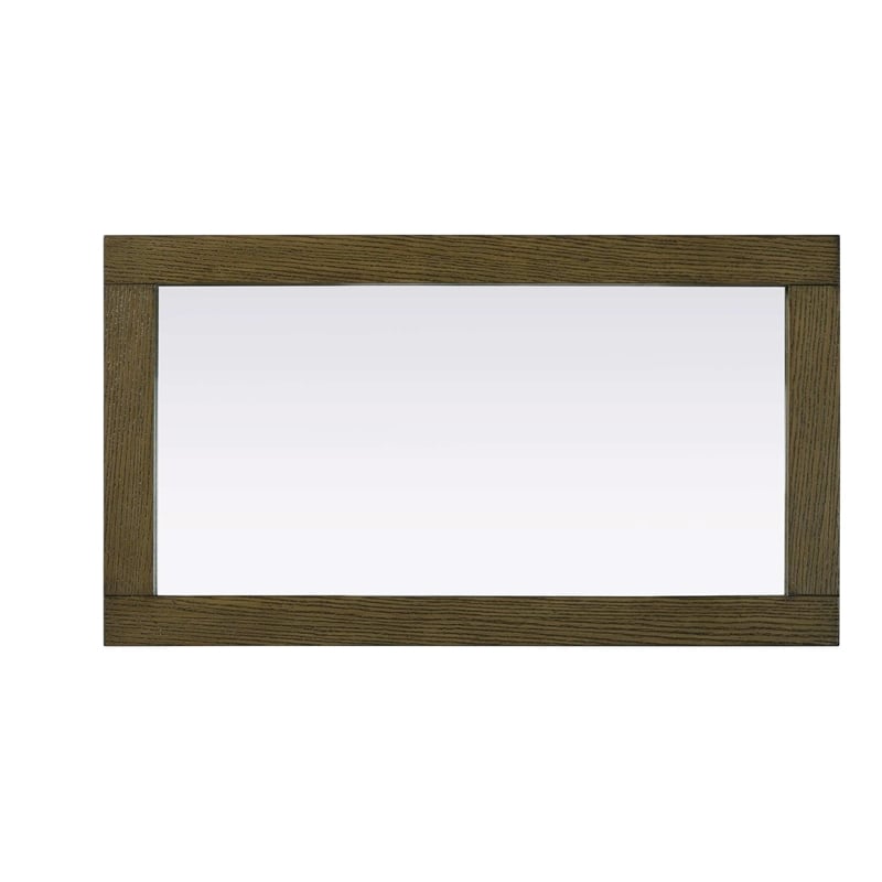 Elegant Kitchen and Bath Noah Rectangle Wood Mirror 18 X 32 in Hazel Oak