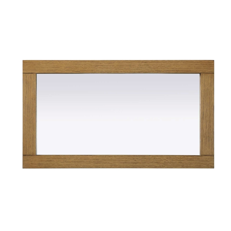 Elegant Kitchen and Bath Noah Rectangle Wood Mirror 18 X 32 in Honey Teak