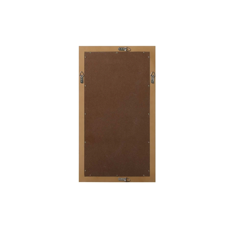 Elegant Kitchen and Bath Noah Rectangle Wood Mirror 18 X 32 in Linen Oak