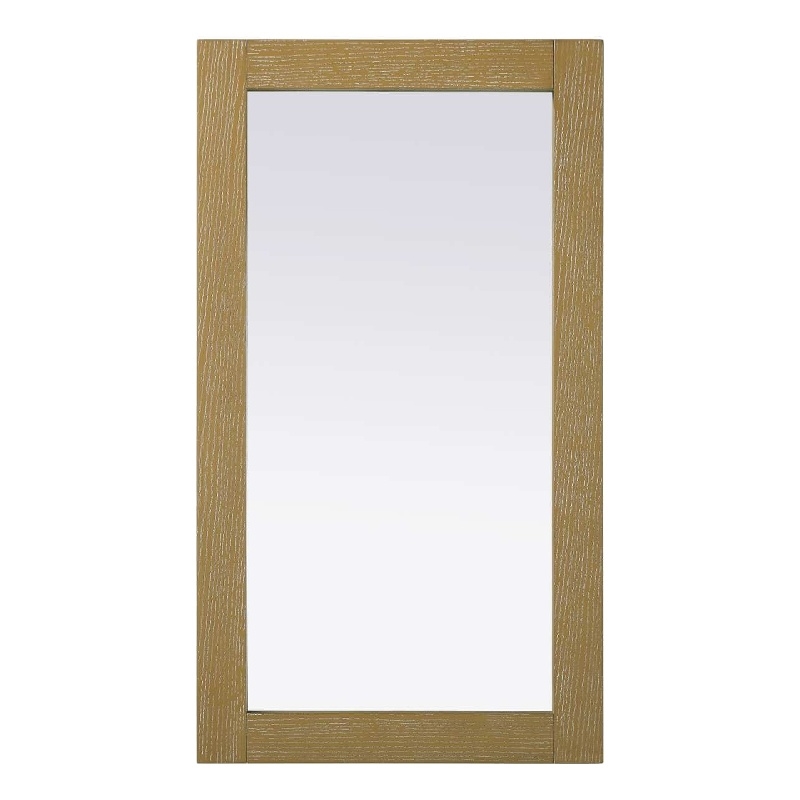 Elegant Kitchen and Bath Noah Rectangle Wood Mirror 18 X 32 in Linen Oak