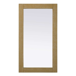 Elegant Kitchen and Bath Noah Rectangle Wood Mirror 18 X 32 in Linen Oak