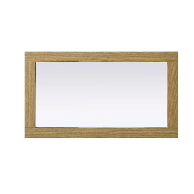 Elegant Kitchen and Bath Noah Rectangle Wood Mirror 18 X 32 in Honey Brown