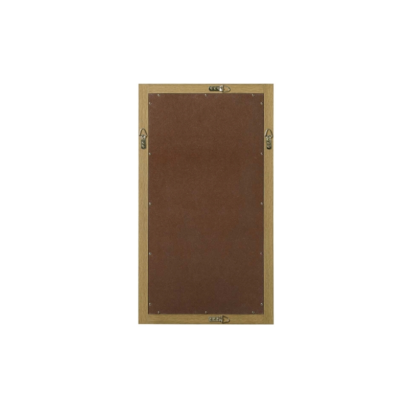 Elegant Kitchen and Bath Noah Rectangle Wood Mirror 18 X 32 in Honey Brown