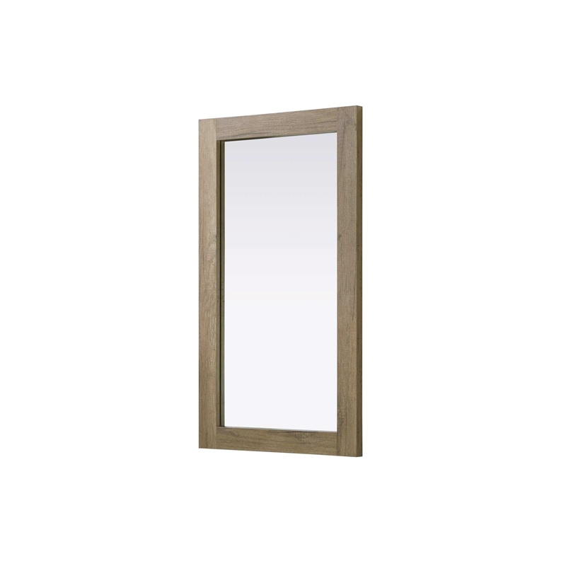 Elegant Kitchen and Bath Noah Rectangle Wood Mirror 18 X 32 in Natural Oak