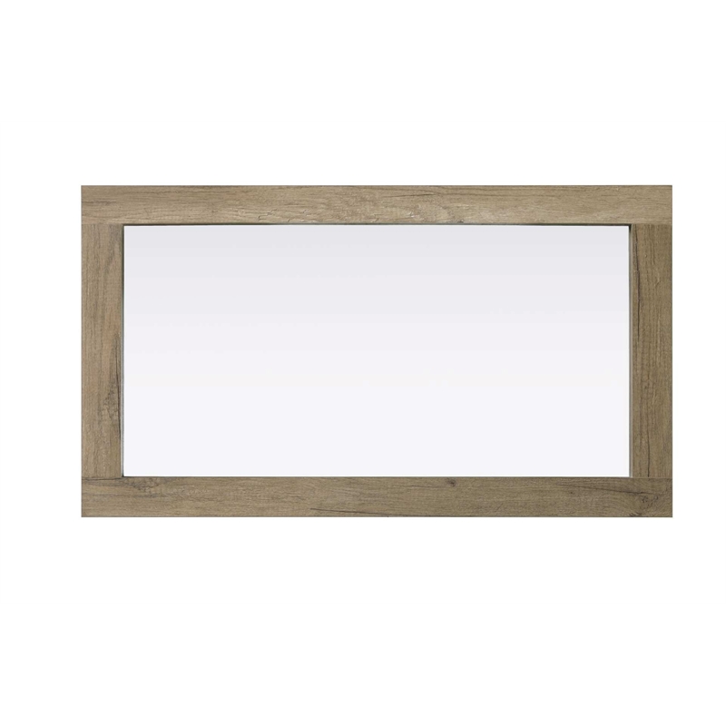 Elegant Kitchen and Bath Noah Rectangle Wood Mirror 18 X 32 in Natural Oak