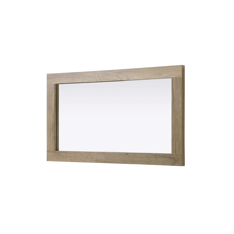 Elegant Kitchen and Bath Noah Rectangle Wood Mirror 18 X 32 in Natural Oak