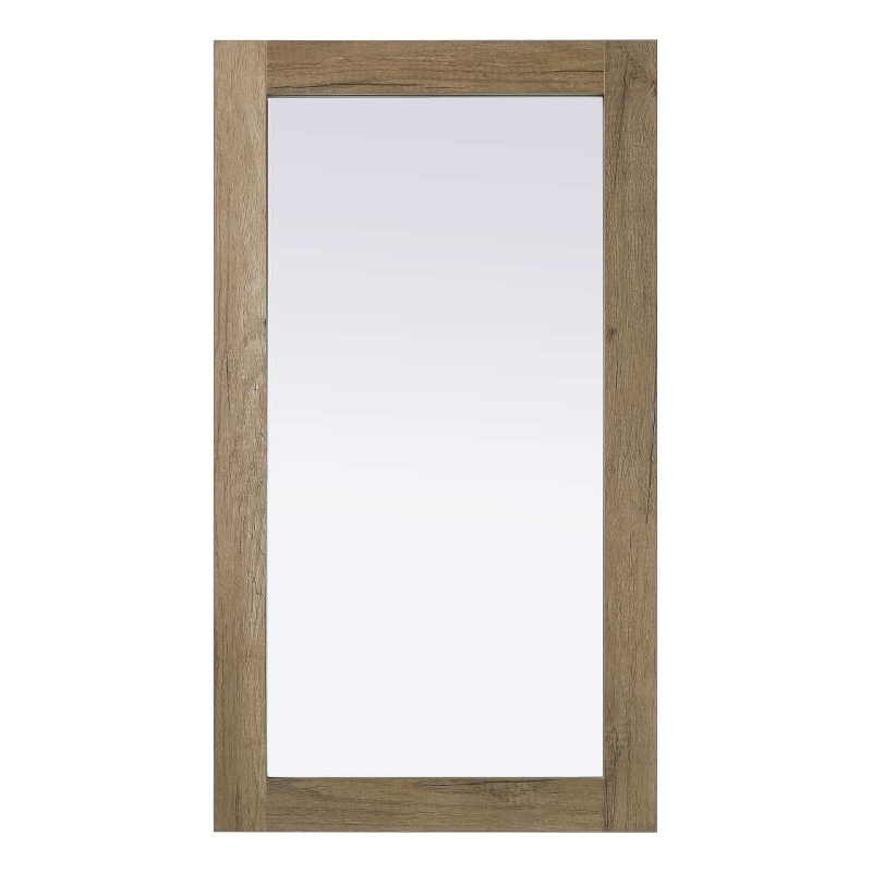 Elegant Kitchen and Bath Noah Rectangle Wood Mirror 18 X 32 in Natural Oak