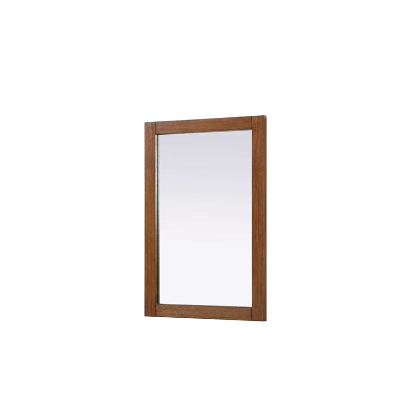 Elegant Kitchen and Bath Noah Rectangle Wood Mirror 22 X 32 in Brandy Walnut