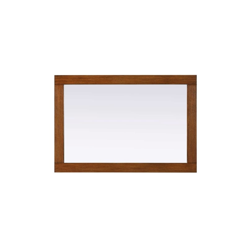 Elegant Kitchen and Bath Noah Rectangle Wood Mirror 22 X 32 in Brandy Walnut