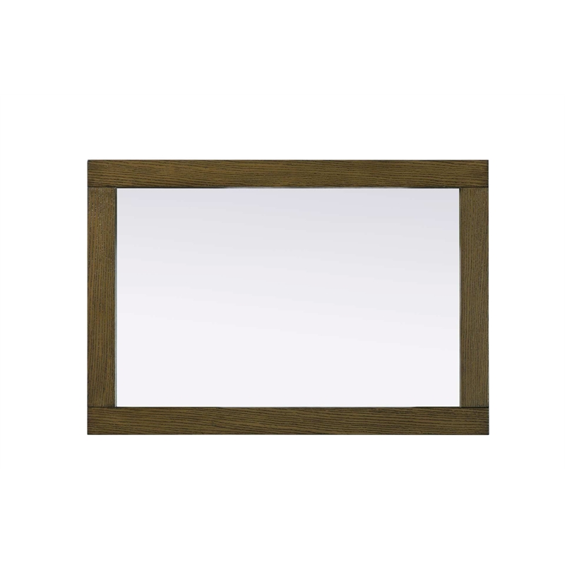 Elegant Kitchen and Bath Noah Rectangle Wood Mirror 22 X 32 in Hazel Oak
