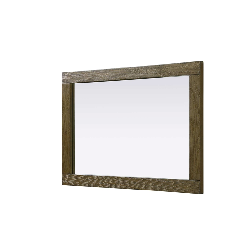 Elegant Kitchen and Bath Noah Rectangle Wood Mirror 22 X 32 in Hazel Oak