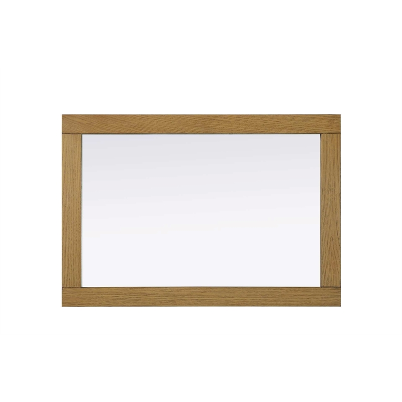 Elegant Kitchen and Bath Noah Rectangle Wood Mirror 22 X 32 in Honey Teak