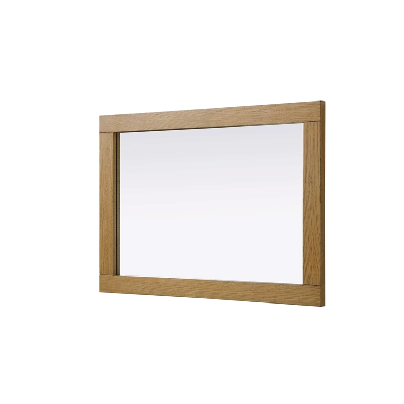 Elegant Kitchen and Bath Noah Rectangle Wood Mirror 22 X 32 in Honey Teak