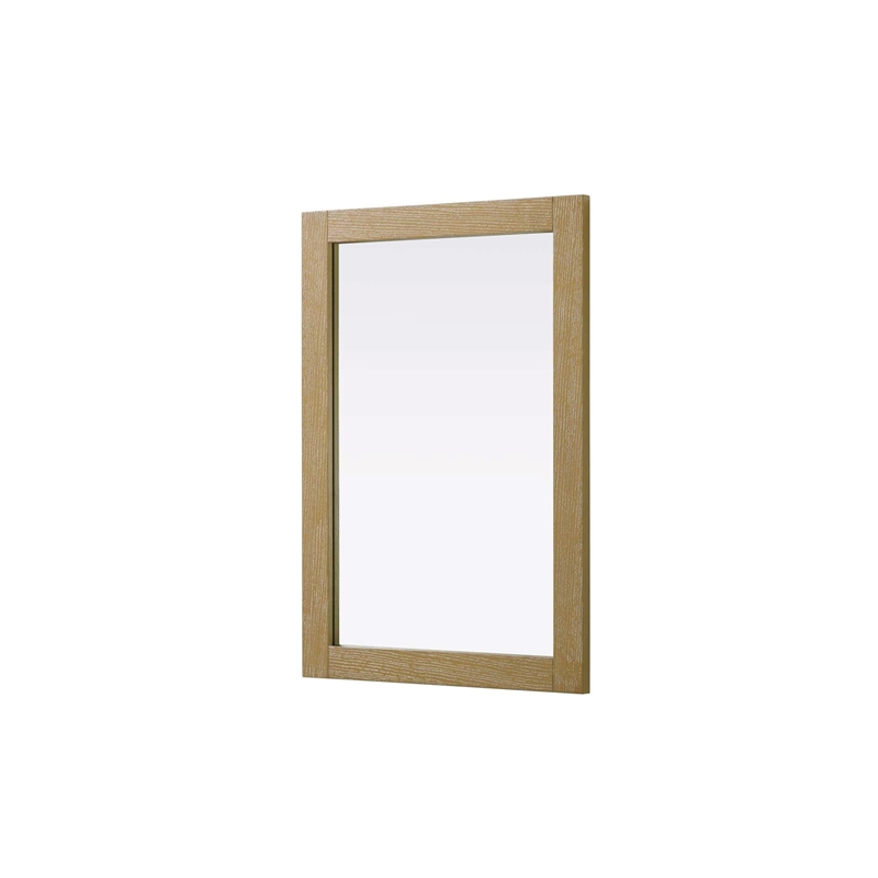Elegant Kitchen and Bath Noah Rectangle Wood Mirror 22 X 32 in Linen Oak