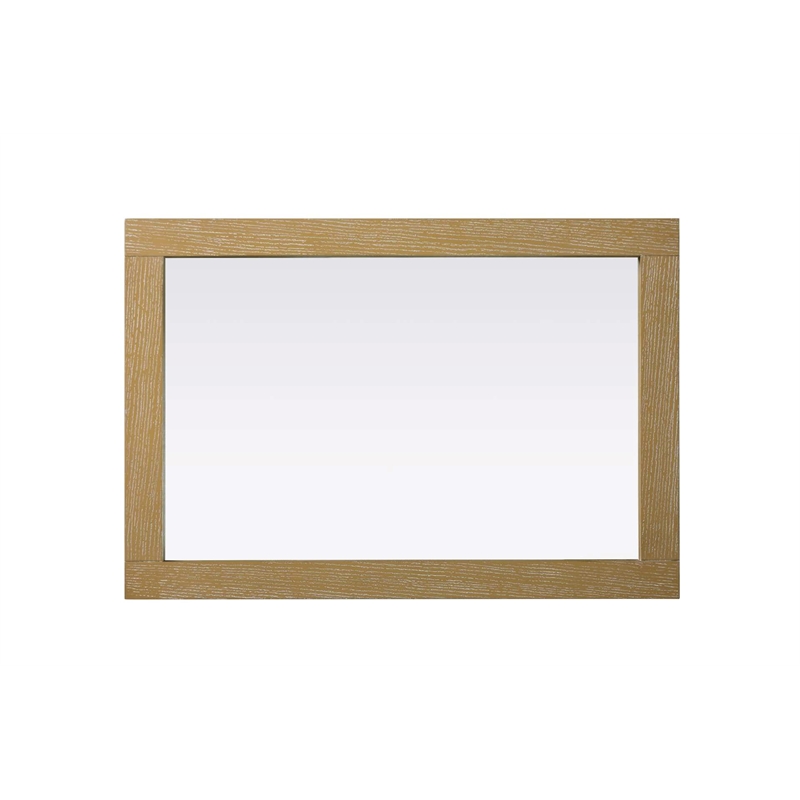 Elegant Kitchen and Bath Noah Rectangle Wood Mirror 22 X 32 in Linen Oak